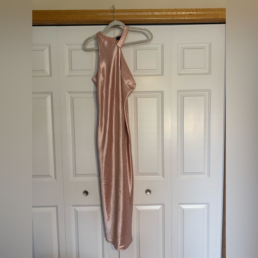 Banana Republic Shimmering Blush Backless Dress